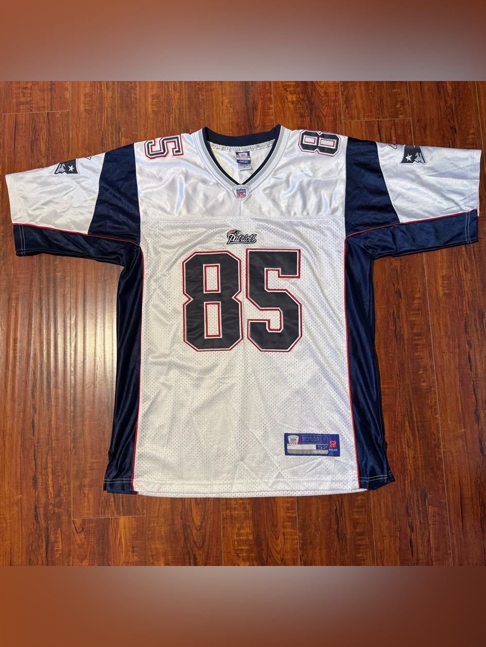 Chad Ochocinco Johnson NFL New England Patriots Reebok Vtg Jersey Sz Mens 52/Lrg